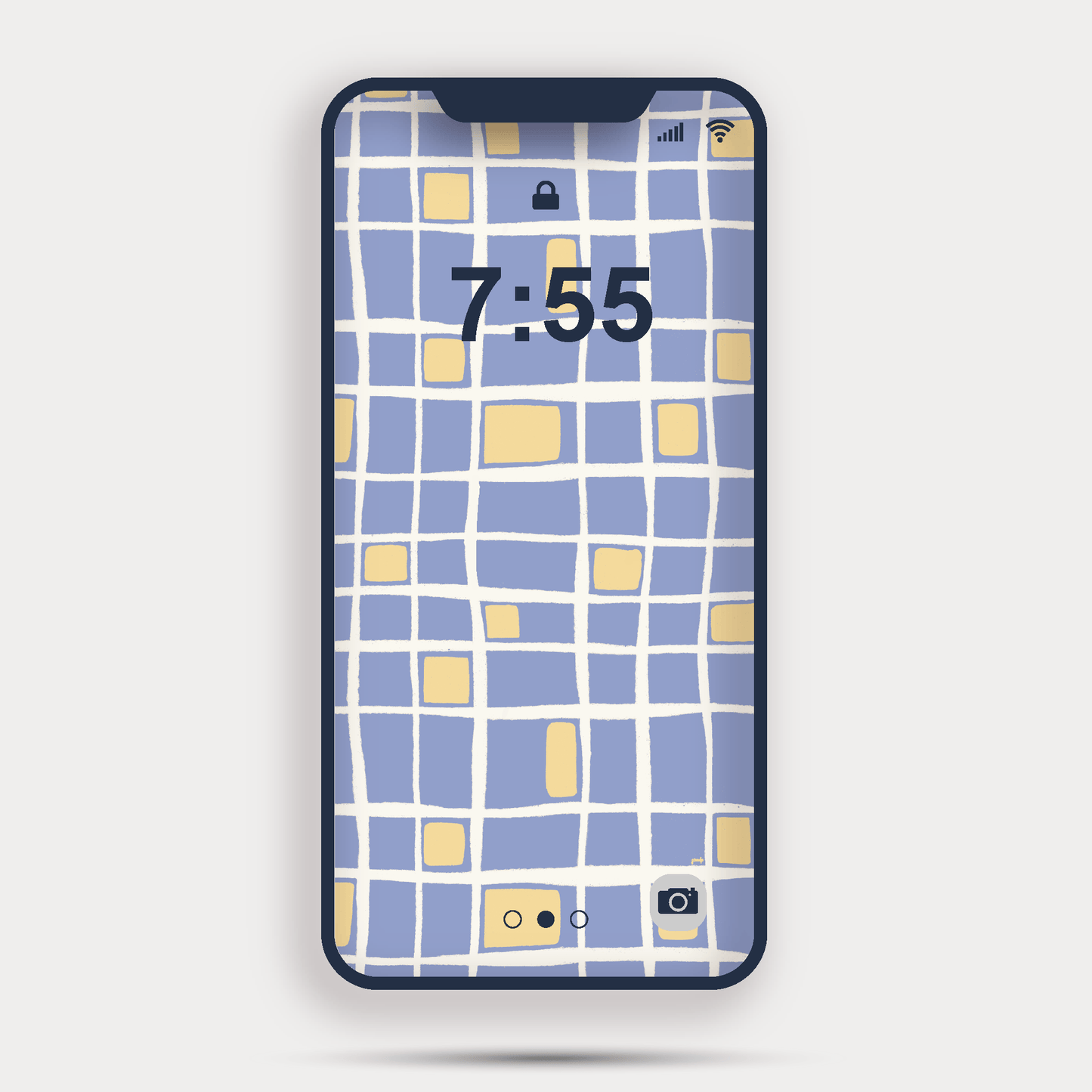 Mobile Print Blue Gingham