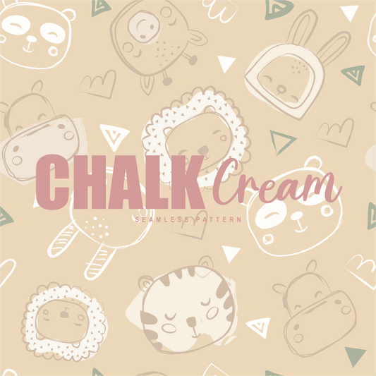 Pattern Print Cream Chalk Friends