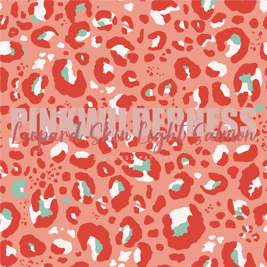 Pattern Print Pink Wilderness Leopard Skin Light Salmon