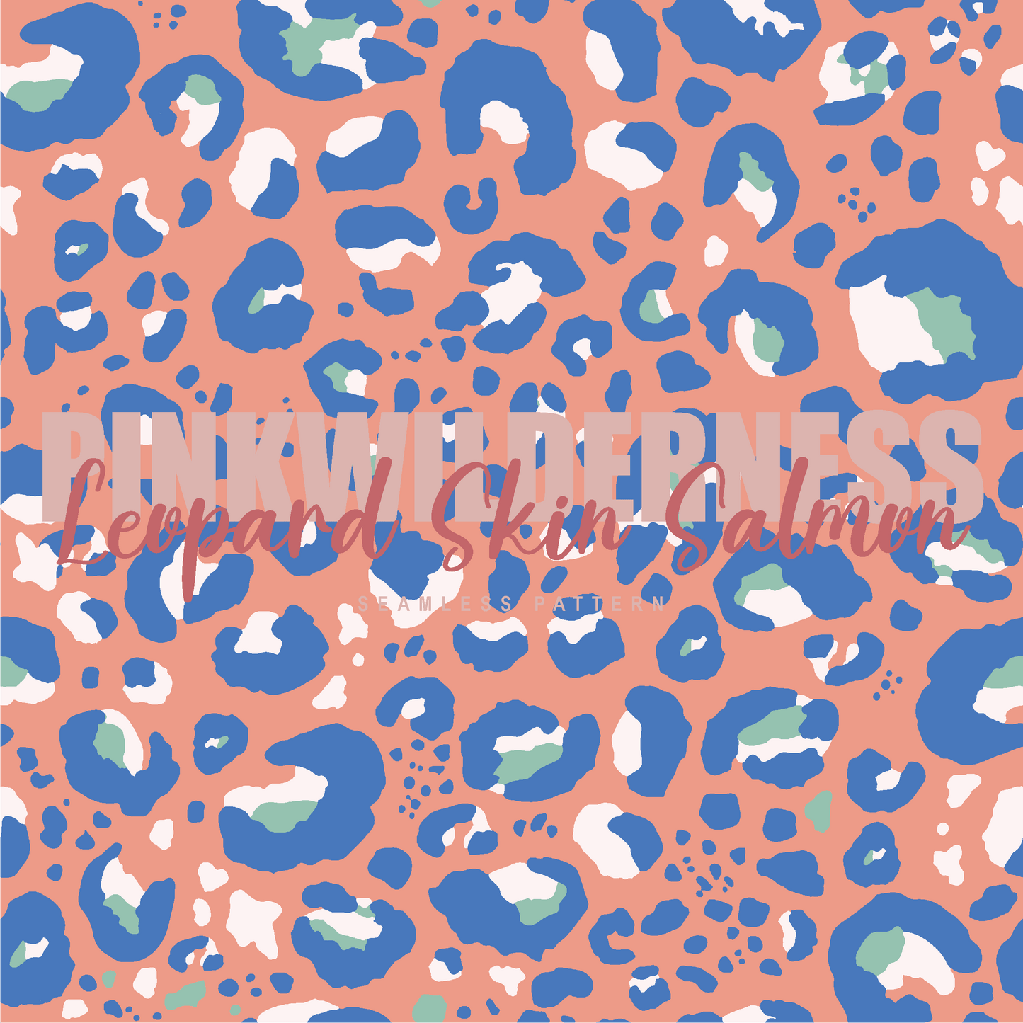 Pattern Print Pink Wilderness Leopard Skin Salmon