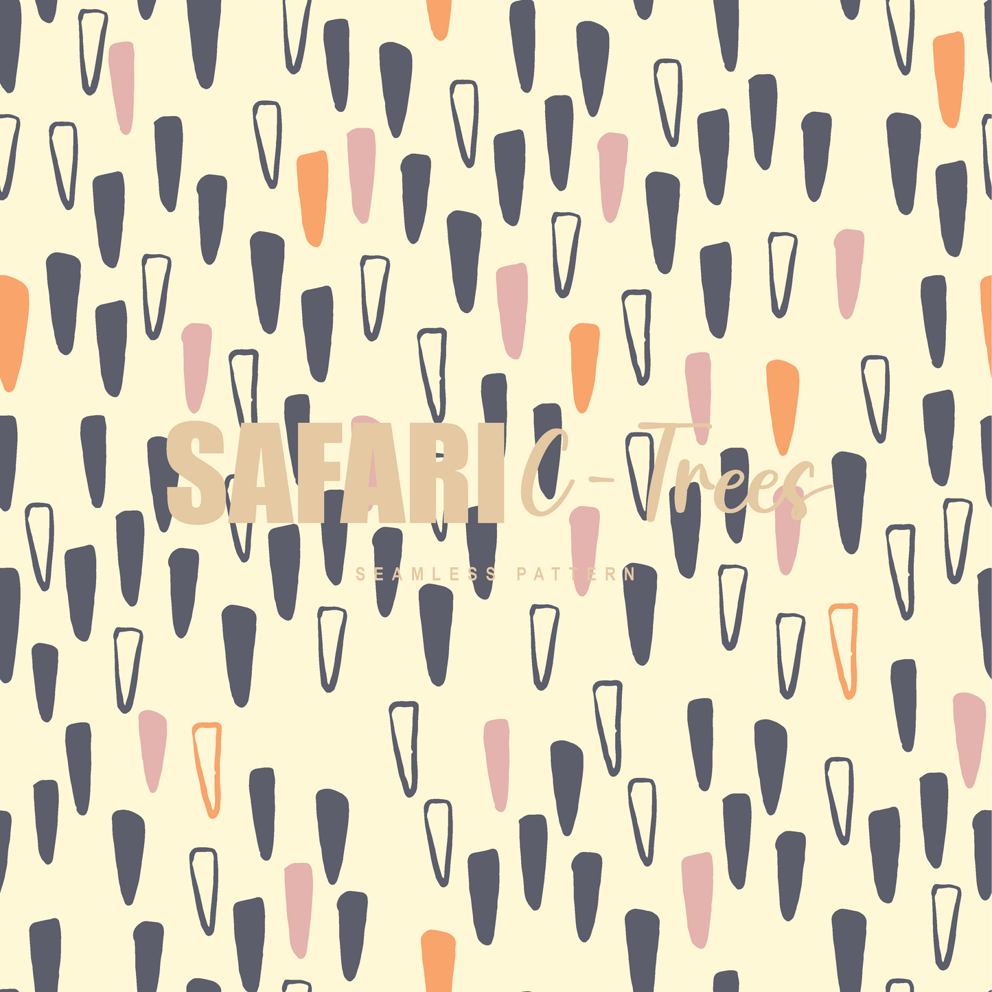 Pattern Print Safari Cream Trees