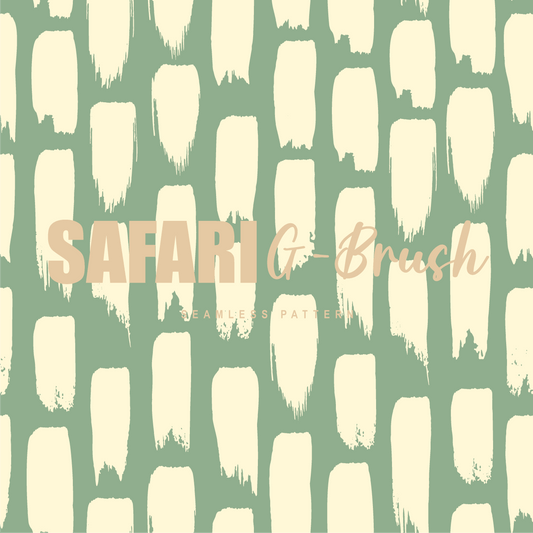 Pattern Print Flora Green Cream Brush