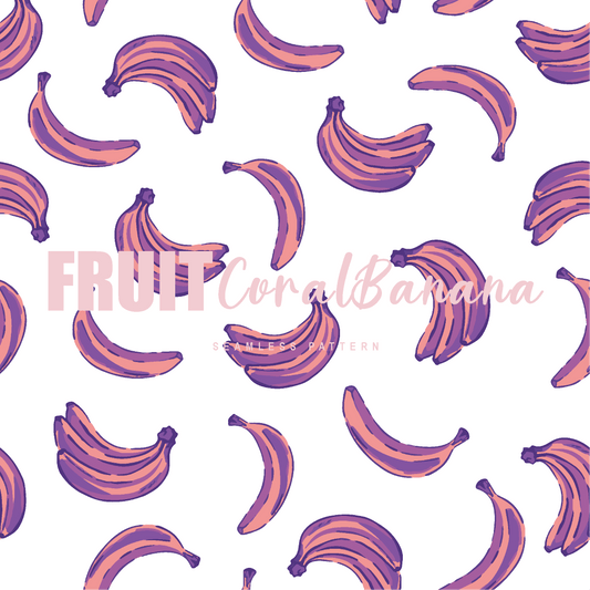 Pattern Print Coral Banana