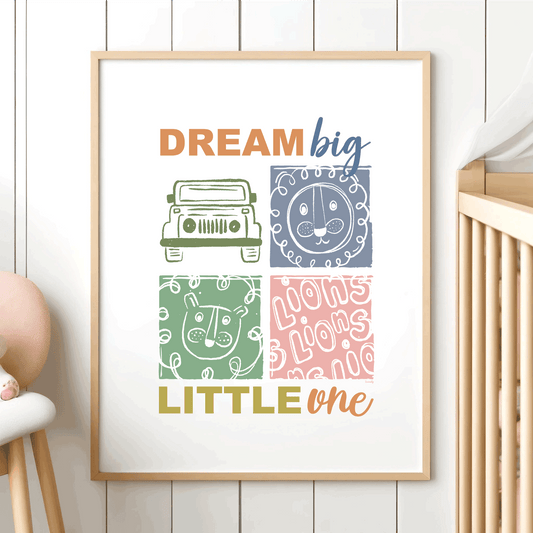 Placement Print Safari Dream Big