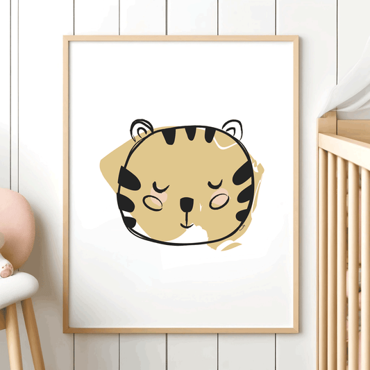 Placement Print Yellow Tiger